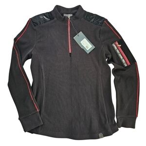 Dolcezza Black and Red Women's Crew Neck Sweater